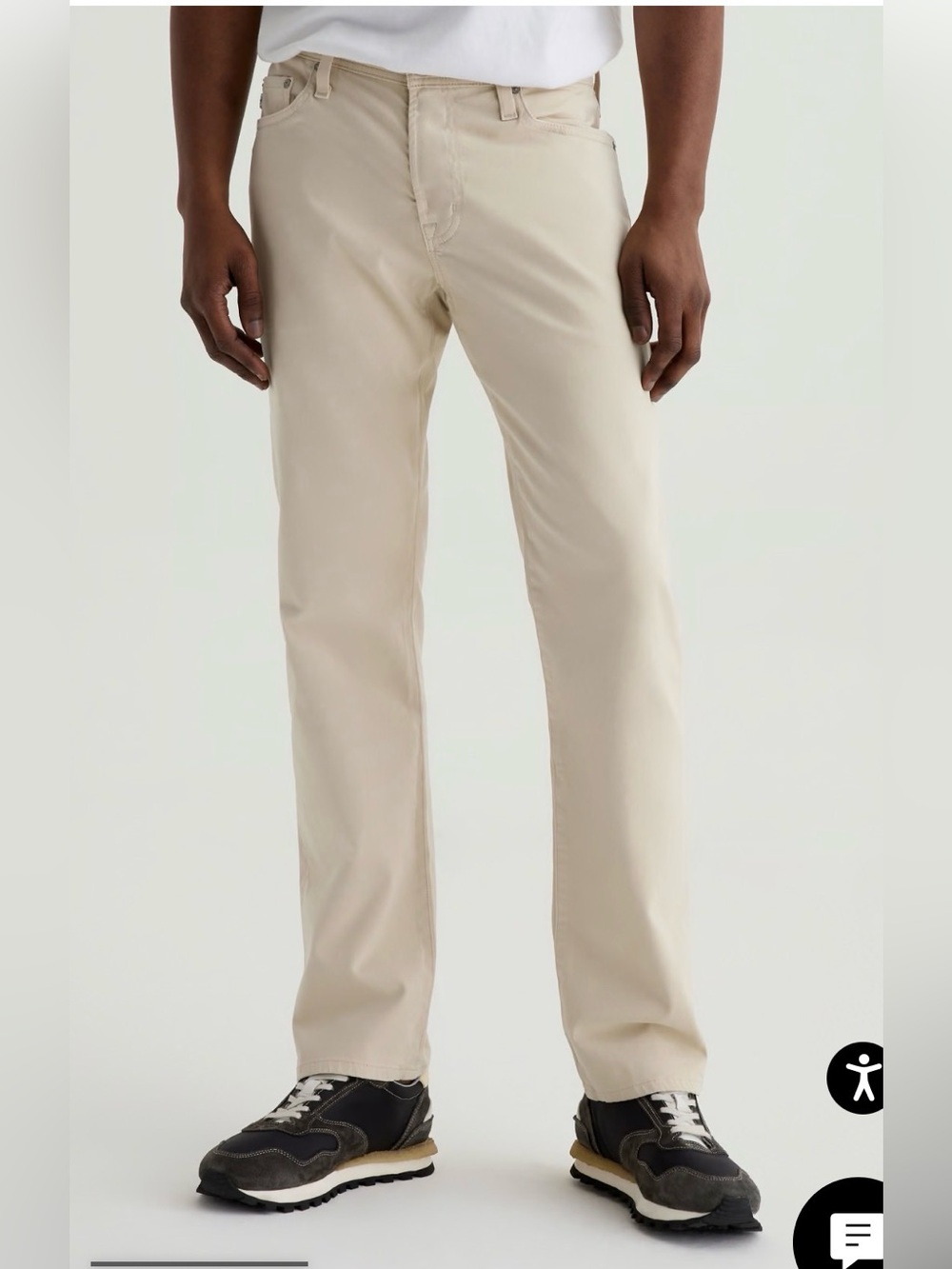 New AG Jeans Graduate trouser fit Men's Straight Fit Chino Jeans in Beige 32x33